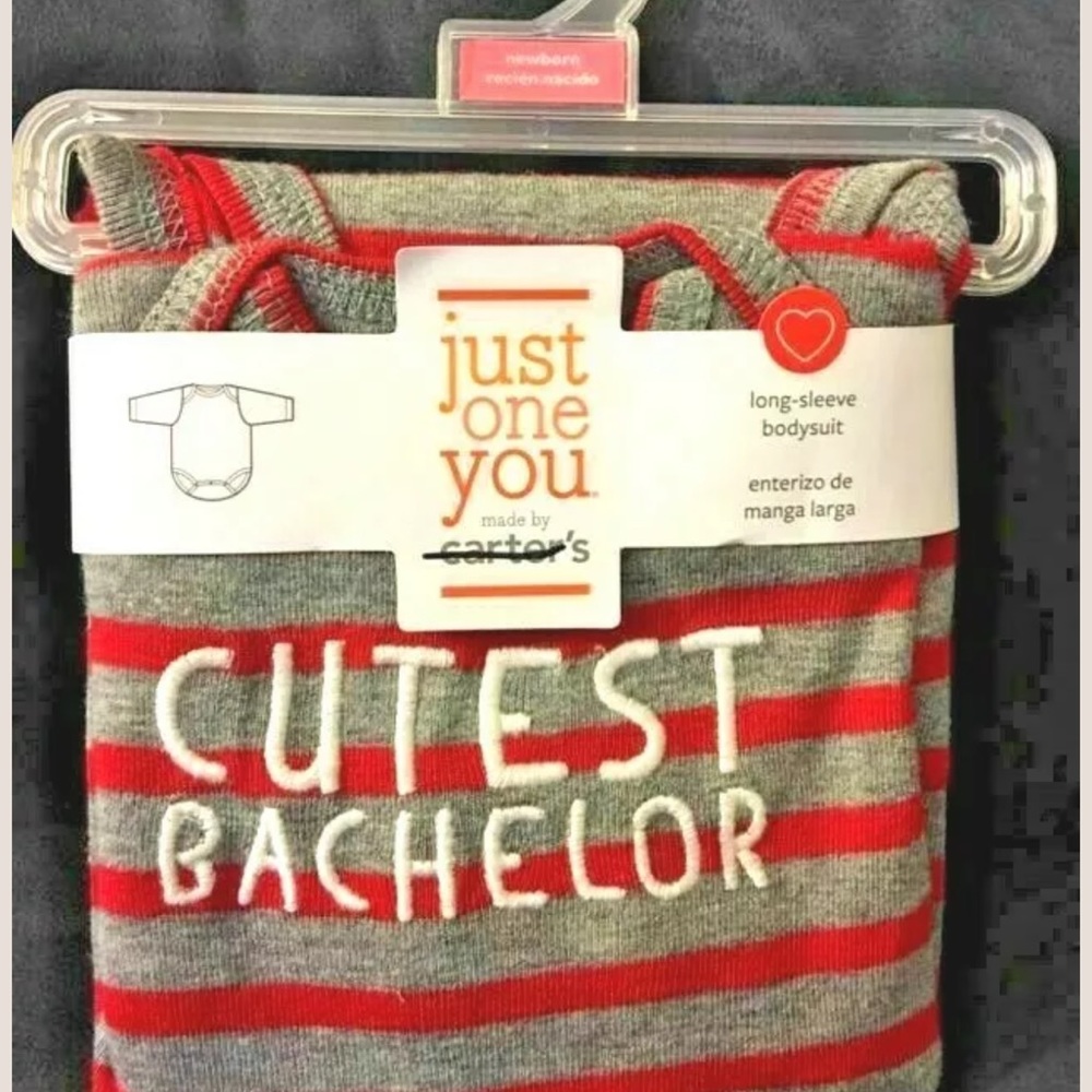 Carter's Just One You-Cutest Bachelor
Infant Boys Long Sleeve Onesie-Sz NB-NWT